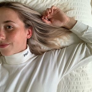 POLO white turtle neck